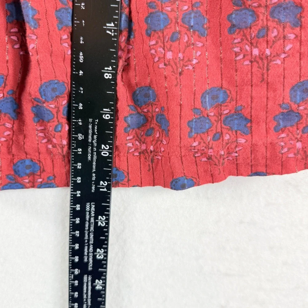 Pink Chicken Dress Kids 4 Red Blue Floral Smocked Lurex Boho Cottagecore Folk